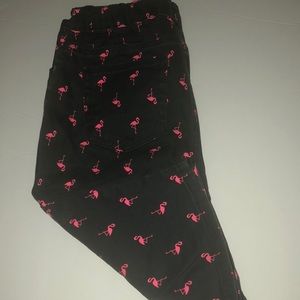 Children place flamingo print girl shorts